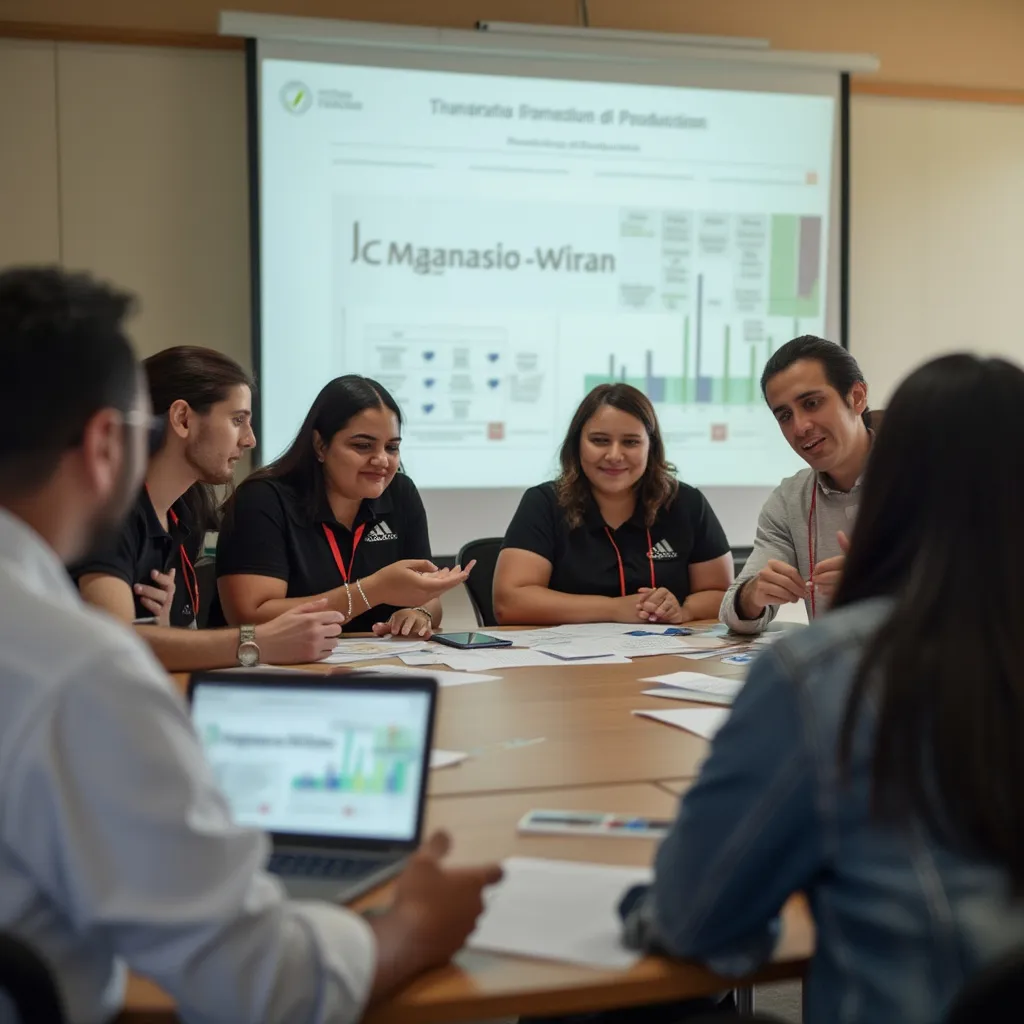 Equipo en capacitación sobre finanzas y mercado argentino